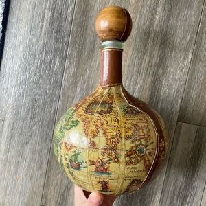 Vintage world map bottle